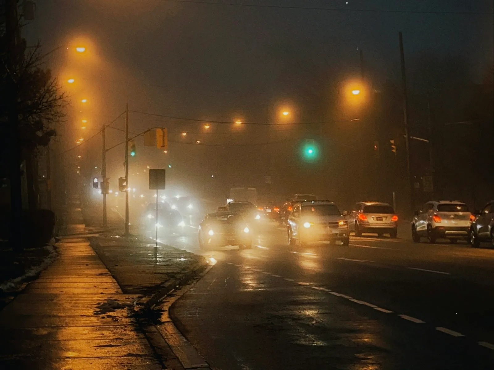 Fog over the expressway